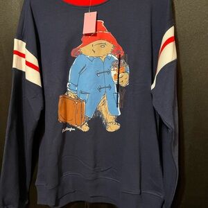 Navy Sweater with Bear Design